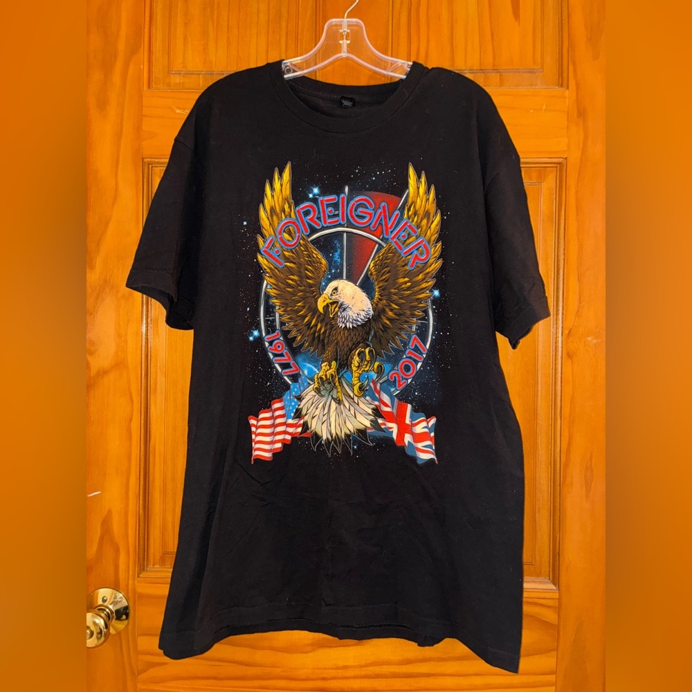 Foreigner 40th Anniversary Tour T-Shirt 2017 XL Concert Tee Tultex 1977 Eagle